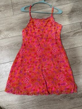 wild fable Pink Floral-Trim Slip Dress